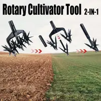 Portable Manual Soil Scarifier Turning Tool Lawn Garden Aerator Rotary Tiller 2