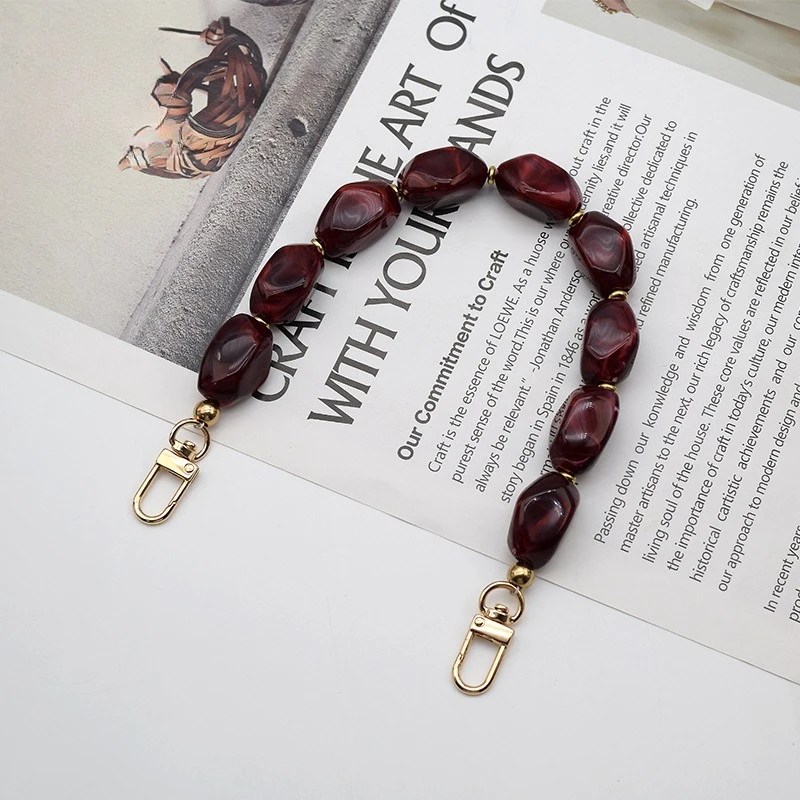 New Acrylic Resin Luggage Strap - Shoulder Bag Chain Accessory, Durable Handbag Replacement Strap