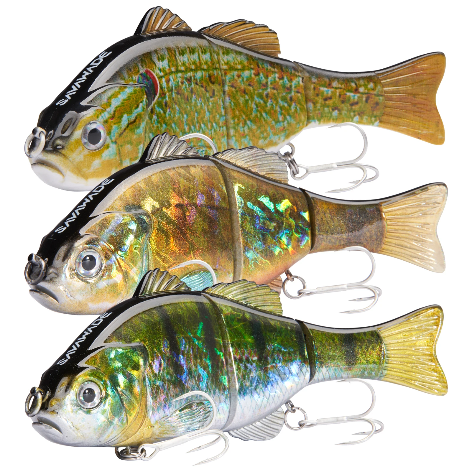 Bassdash Sea Series Lures Bluegill 3 Segments Jointed Swimbaits