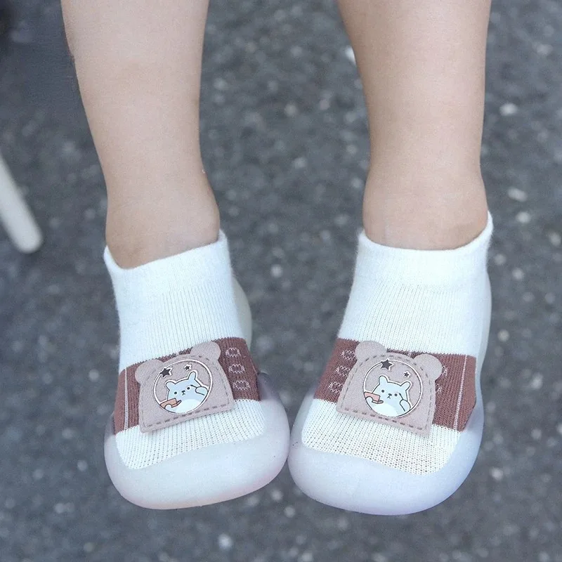 Spring Autumn Infant Toddler First Walker Baby Girls Boys Non-Skid Animals Sock Shoes Cotton Lightweight Slip-on Sneakers