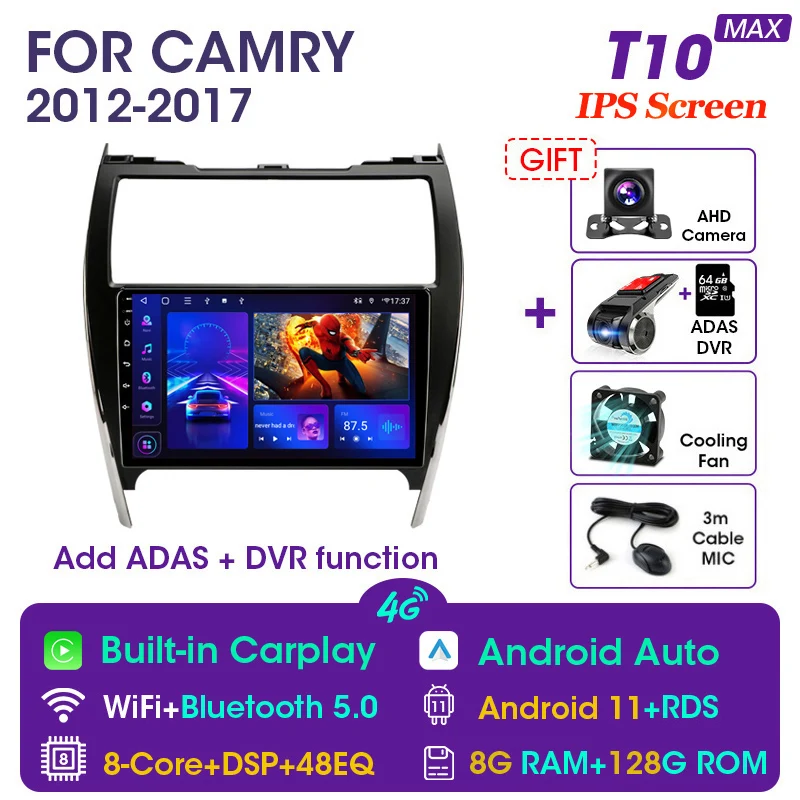 best dvd player for car Vtopek 4G DSP 2din Android 11.0 Car Radio Multimedia Video Player Navigation GPS For Toyota Camry 7 XV 50 55 2012-2017 Head Unit car radio Car Multimedia Players