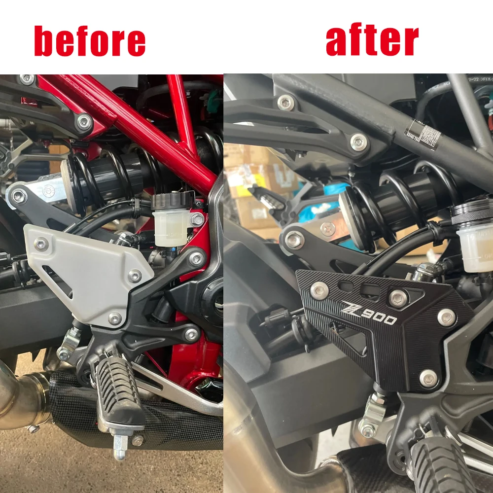 Motorcycle Foot Peg Heel Guards For Kawasaki Z900SE 2022-2025 - CNC Aluminum Protection Plates (Green)