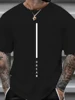 Men's 100% cotton summer loose DREAM Letter printed slim casual sports round neck short sleeved T-shirt top