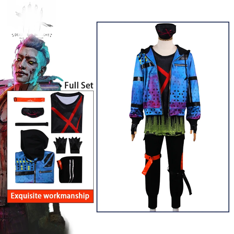 

Dead Daylight GIEGIE Cosplay Costume Men's Game Clothing Sets Blue Jacket Halloween Party Costumes