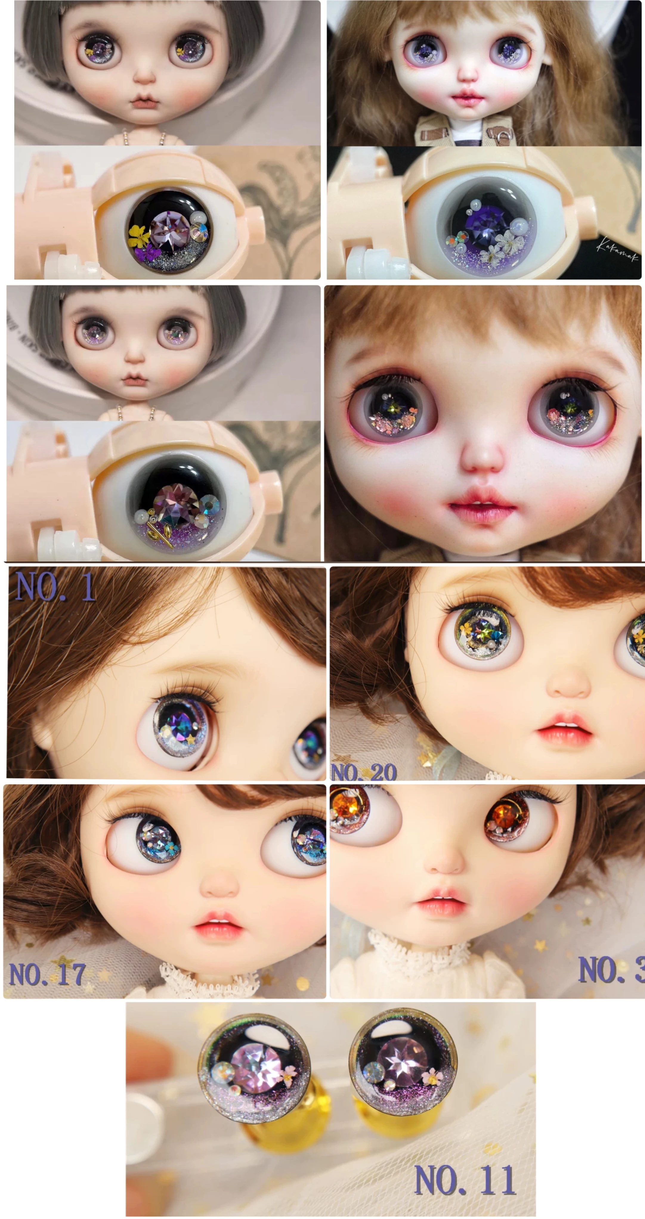 

（Customize）Dula Doll 9 pairs of eye chips for Blythe