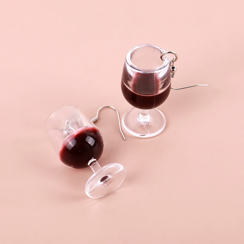 Acrylic Dangle Earring for Women Resin 3D Drink Cup Bottle Drop Earring Funny Creative Jewelry Gifts New Large Red Wine Glasses dangle earrings drop earrings acrylic earrings