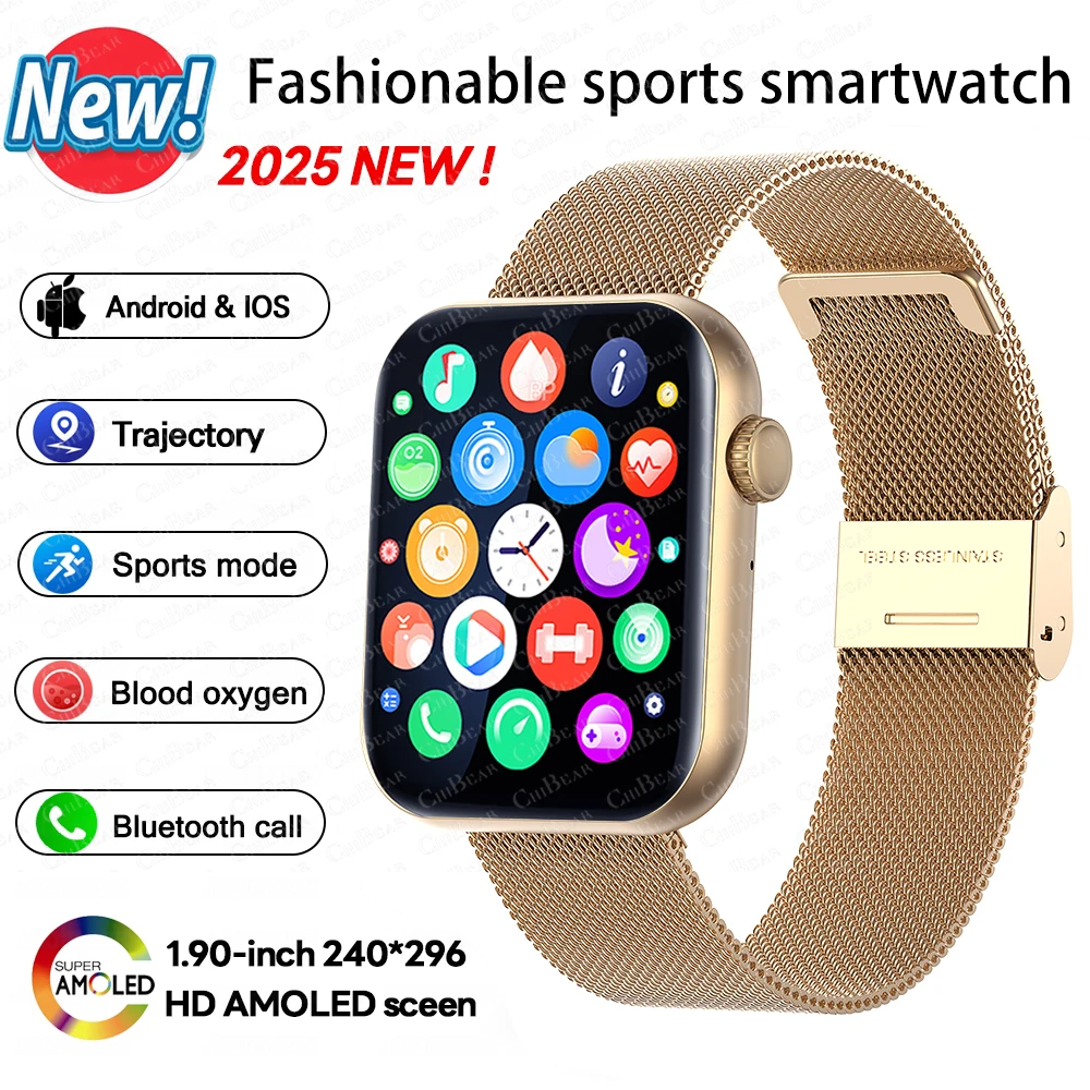 2025 New Smart Watch Men Women HD Waterproof Support 120 Sports ECG+PPG 1.81 inch Bluetooth Call Smart Watch For Men DT Watch 10