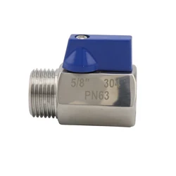 5/8'' BSP PN63 Mini Ball Valve,304 Stainless Steel Mini Sanitary Female To Male Ball Valve For Homebrew Beer Keg Coupler