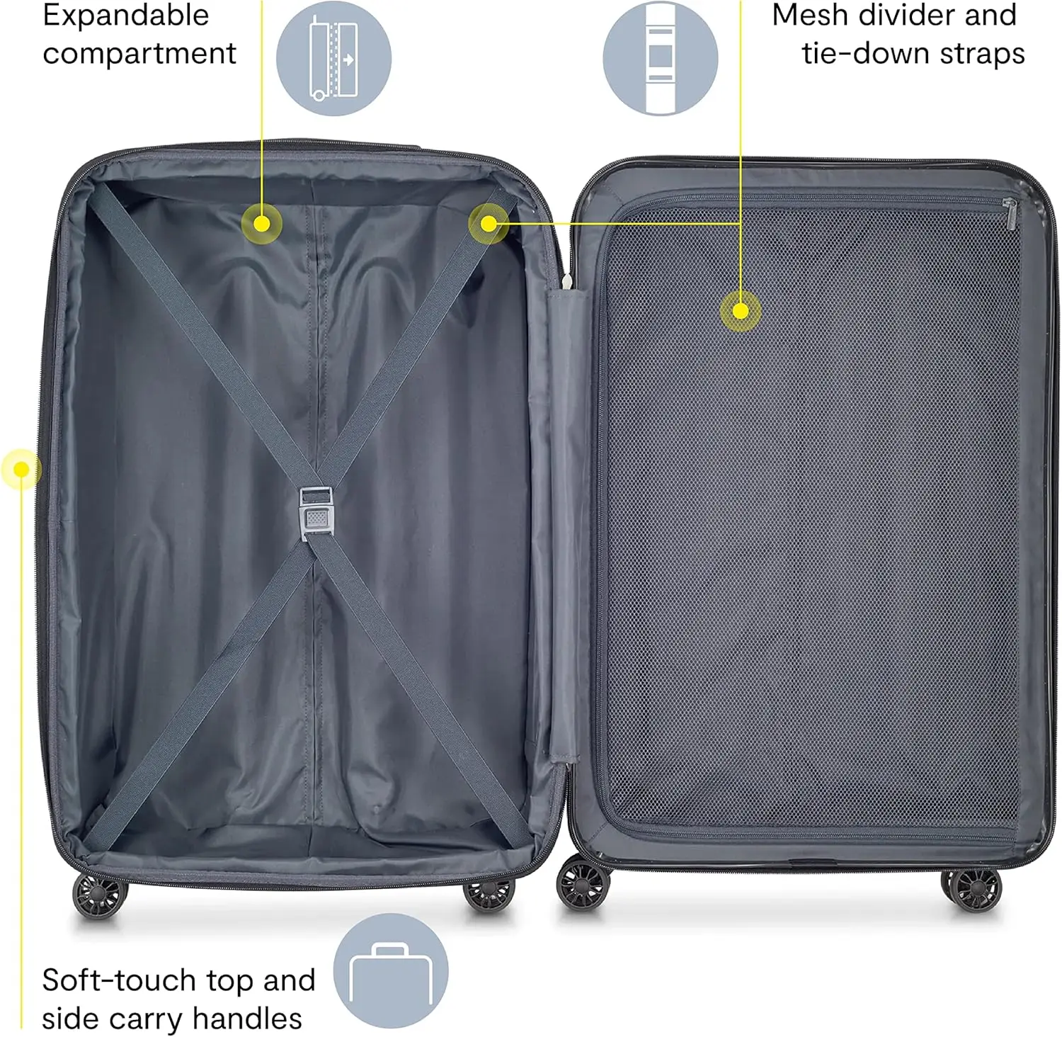 Helium Aero Hardside Expandable Luggage with Spinner Wheels, Titanium, Checked-Large 28 Inch
