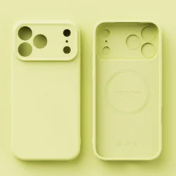 Enhanced Shockproof TPU Case with Wireless Charging and Camera Protection - iPhone 17 Pro (Light Yellow)