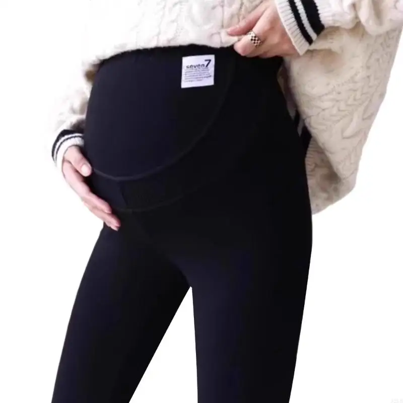 Winter-Umstandsleggings, elastisches Design, Schwangerschaftshose, volle Abdeckung, Unterstützung für werdende Mutter A2UB – Detail 5