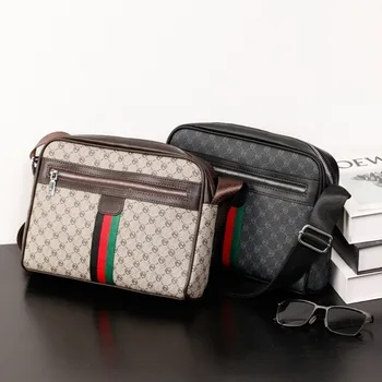 Borse a tracolla alla moda da uomo Borse a tracolla da uomo di design di marca di lusso Borsa a tracolla stampata con lettera per uomo Cartelle a tracolla 1
