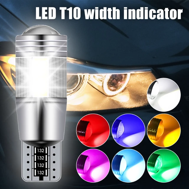 Car LED Bulb T10 W5W Signal Light Canbus Width Indicator Lights 12V 6000K  Auto Claerance Wedge Side Reverse Lamps 5630 6SMD Lamp - AliExpress