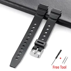 Versatile Silicone Rubber Watch Band Strap - Multiple Sizes Available (Black - 14mm)