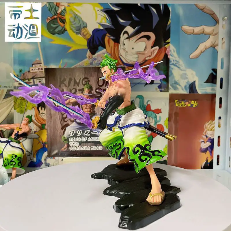 20cm Anime One Piece Zoro Figure Gk Enma Sword Wano Country Kimono Pvc  Figurines Collectable Model Statue Decor Toy For Children - Action Figures  - AliExpress