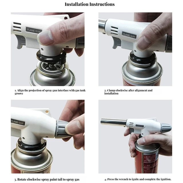 Fáklya Főzés Autoignition Bután Gáz Hegesztőégő Hegesztő Gázégő Láng Lángfúvás Bbq Kemping Főzéshez - Image 6