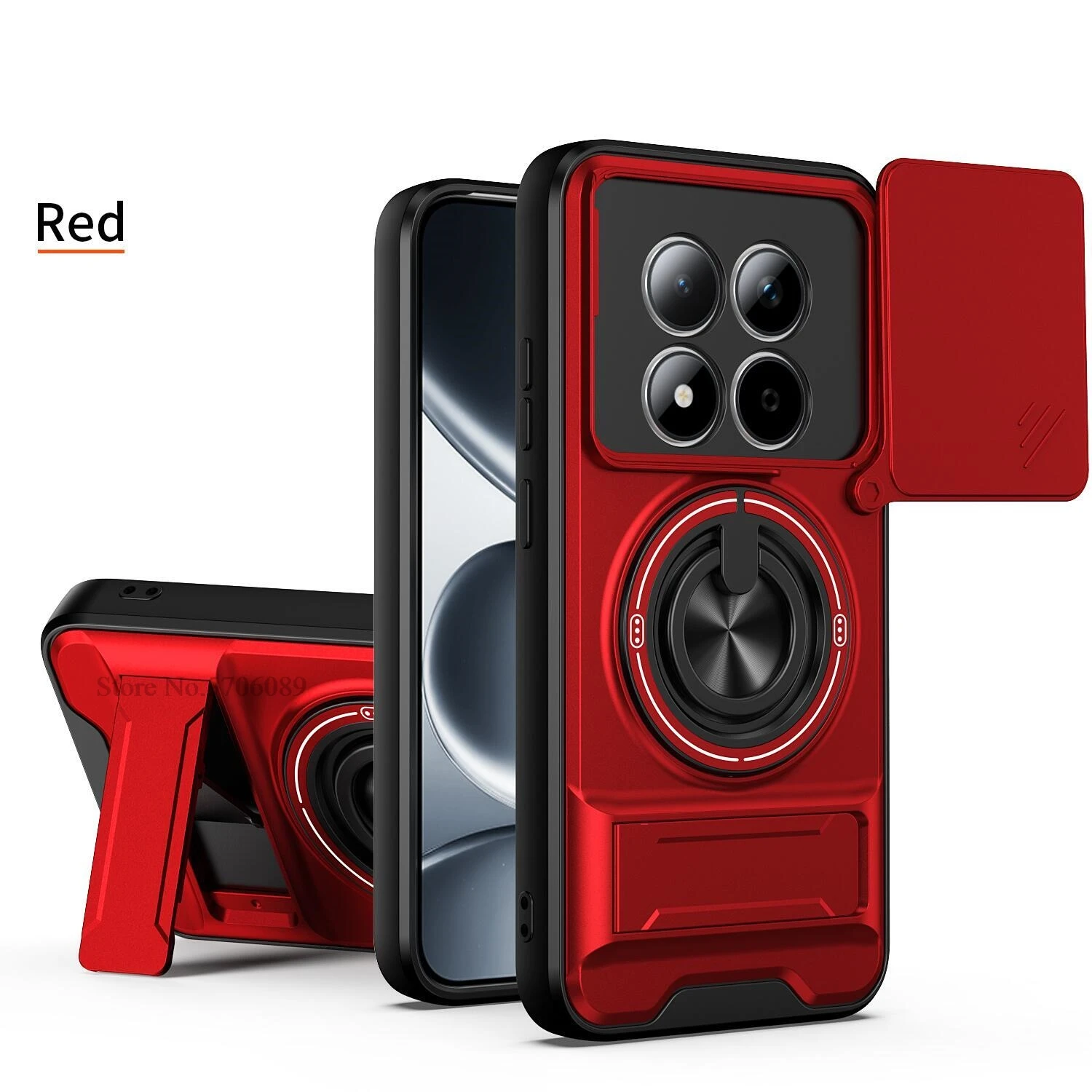 Shockproof Slide Lens Armor Phone Cover - Durable Protective Case with Coque s Etui