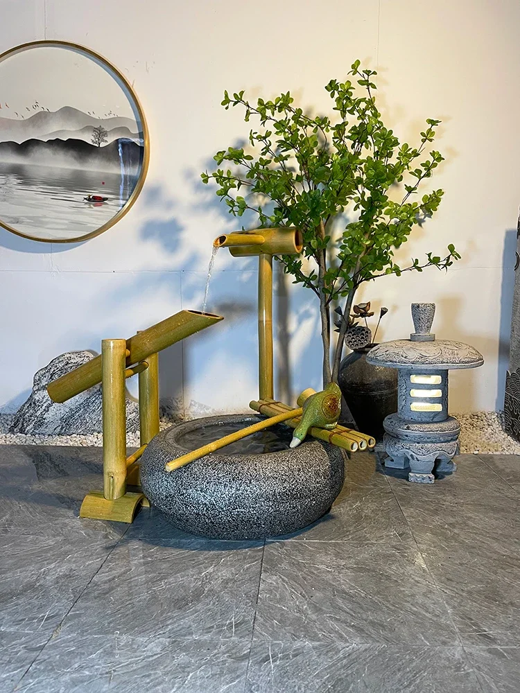 

Каменная миска с проточной водой по индивидуальному заказу, японский сад, Шокирующая миска с водой, сухой ландшафт, уличное озеленение сада,