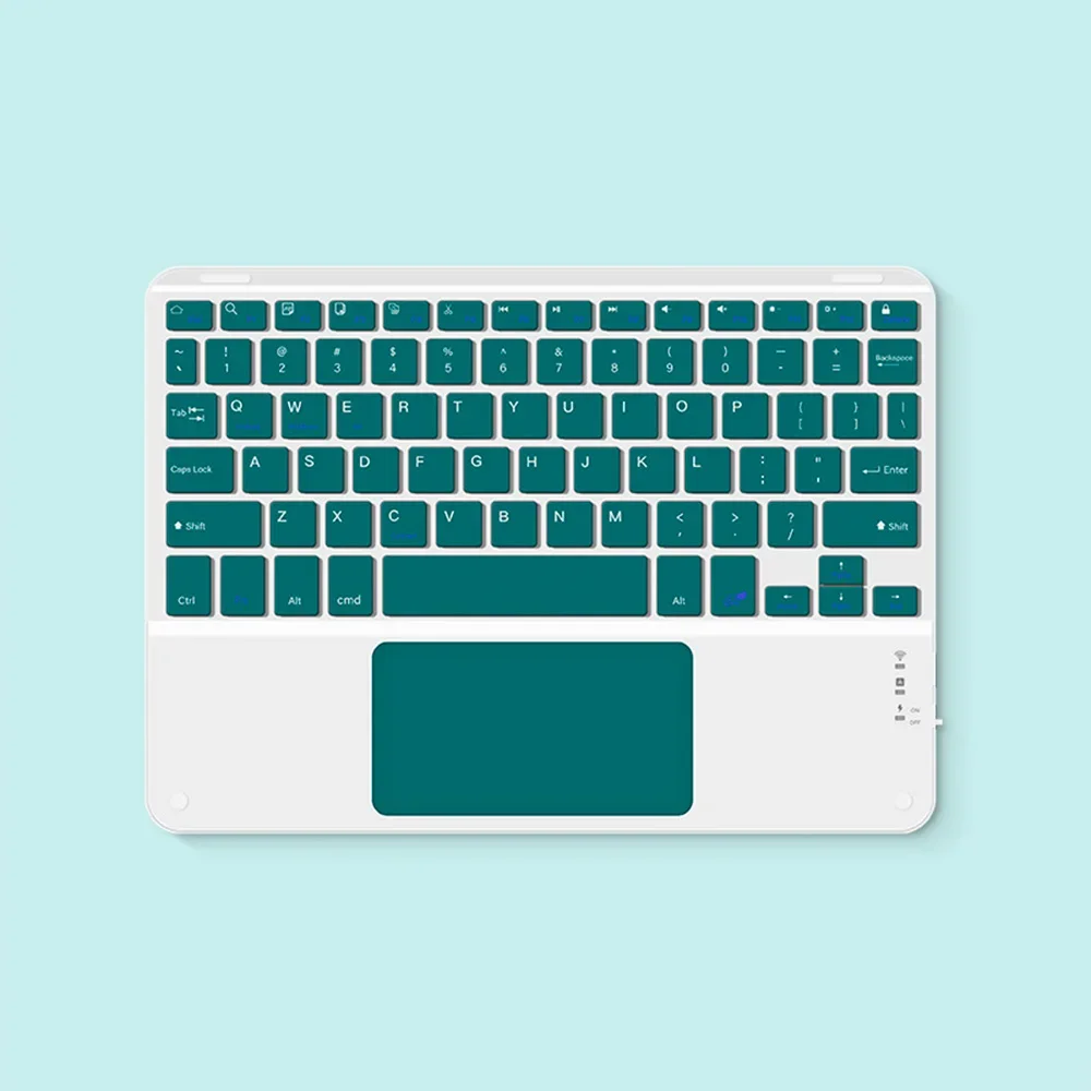 Wireless Silent Keyboard with Touchpad for Universal Bluetooth Devices