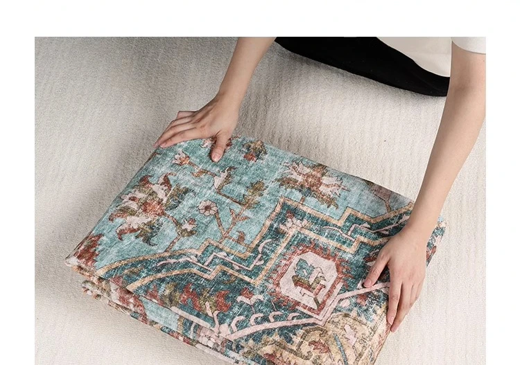 Retro Persian Type Rug Bohemian Living Room Decorative Carpet Comfortable Soft Bedroom Rug Non Slip Machine Washable Carpets 양탄자