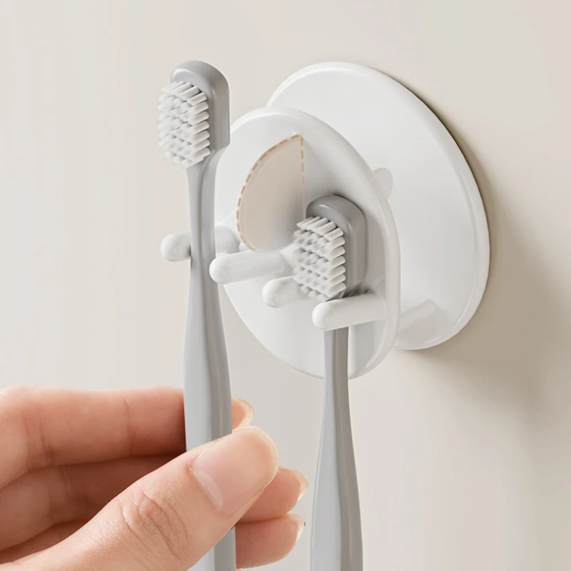 Wall-Mount Holders With Mouthwash Cup, Toothbrush Storage Organizer Bathroom Tumblers_voghion.com