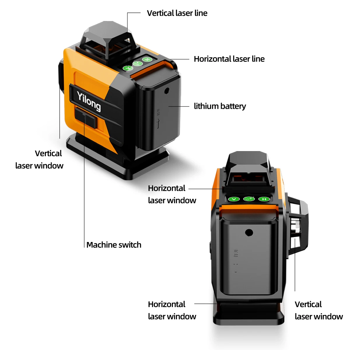 16 Lines 4D Green Laser Level Self-Leveling 360 Degre Horizontal And Vertical Cross Lines Green Laser Line laser level