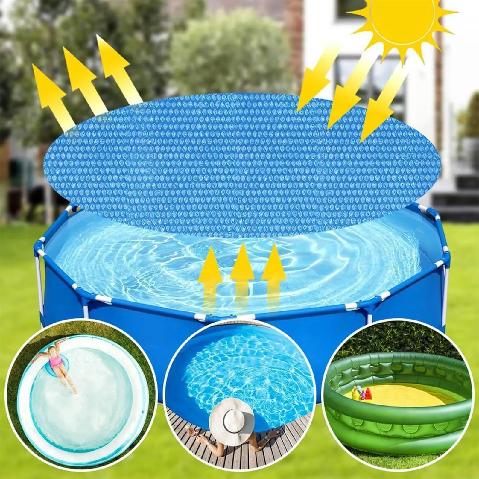 2025 Solar Pool Cover Rectangle/ Round Solar Blanket For Pools Inground Aboves Ground Swimming Pool Solar Cover Solar Covers