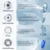 Whirlpool Water Jetted and Air Bubble Freestanding Heated Soaking Combination Bathtub with Faucet Air Massage 4
