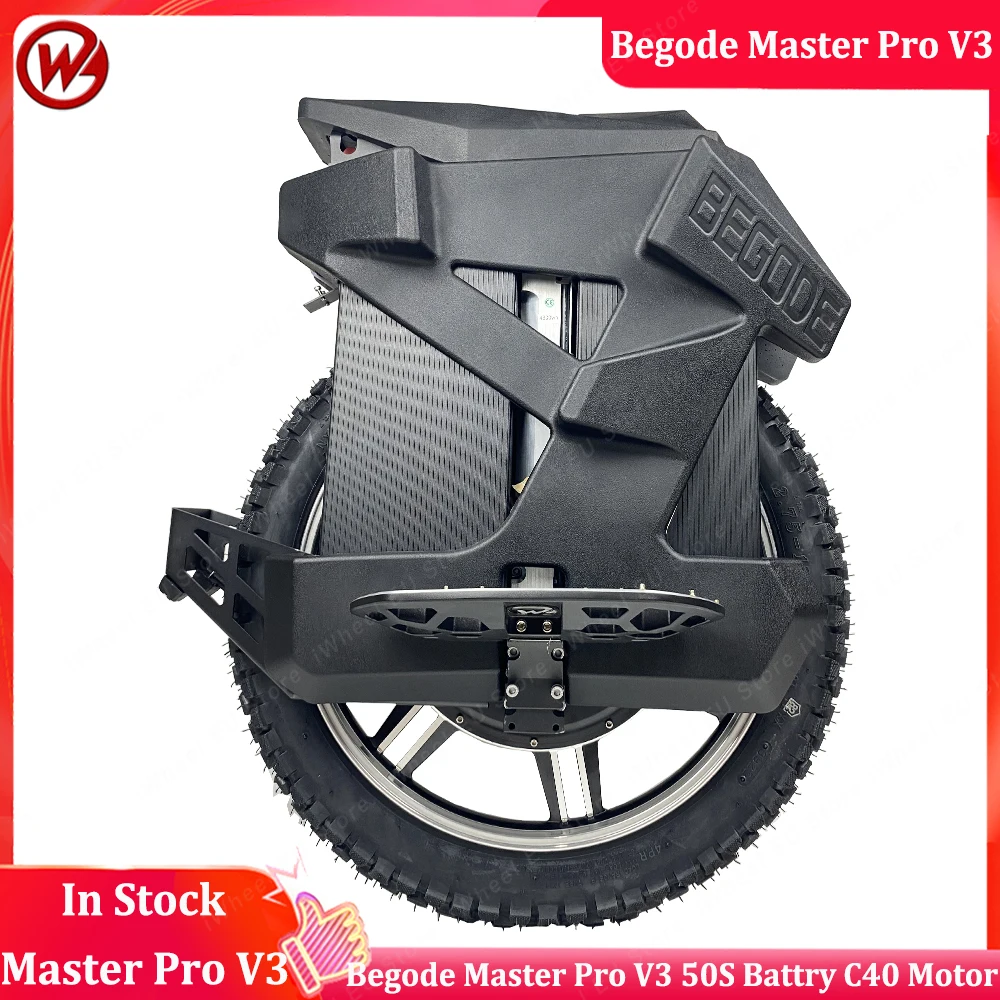 Newest Begode Master Pro V3 134.4V 4800Wh 50S Battery C40 4500W Motor Upgrade 36MOS Motherboard One Wheel EUC