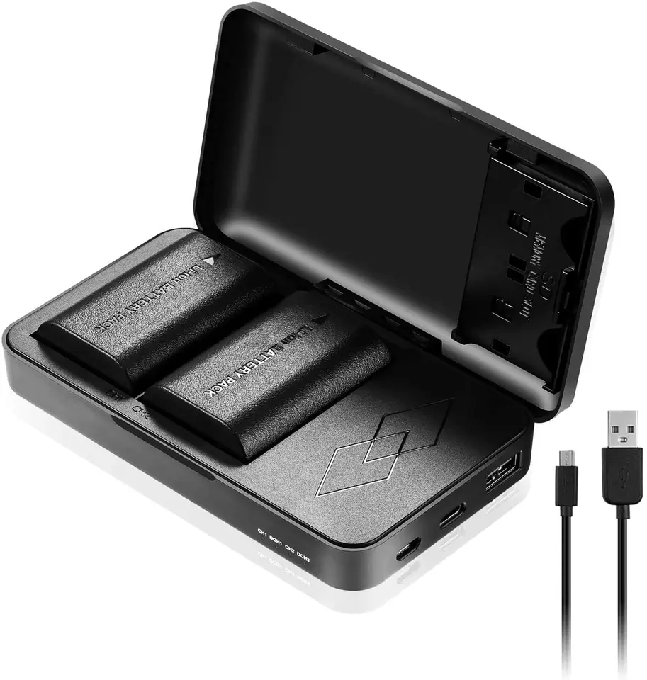 LP E6N Battery Pack with Charger for Canon Cameras