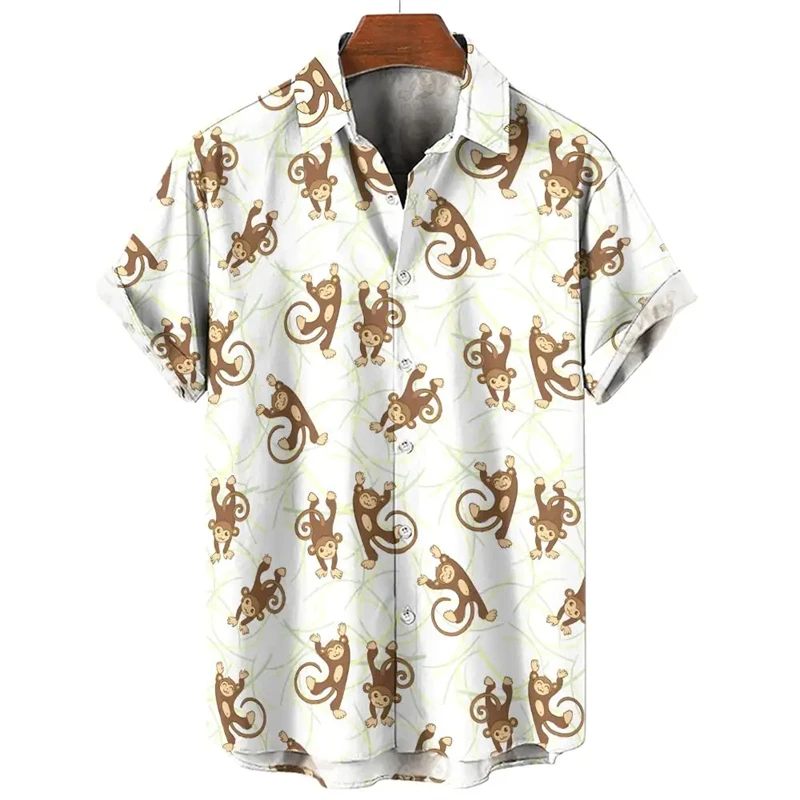 thumbnail image 1 of Camisas casuales para hombre, camisetas con gráficos de mono de anime para hombre, ropa, camisetas de gran tamaño, camisetas de manga corta estilo kawaii harajuku, ropa de calle 2024, 1 of 5