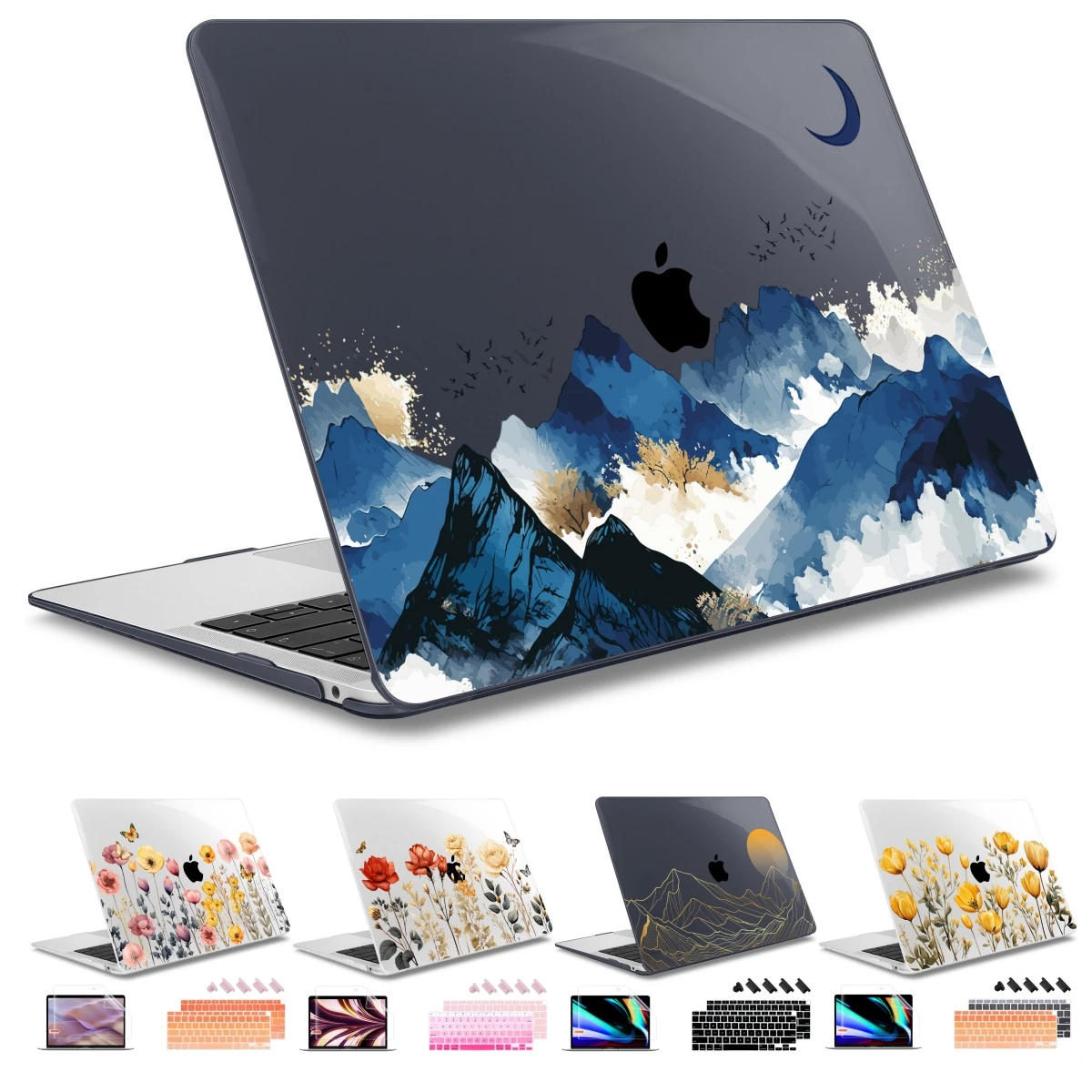 Capa de Impressão Dura Blue Mountain para Macbook Retina Pro 2023 m2 Air 15 13 Polegada A2941 A2681 A2338 14 Polegada A2779 A2442