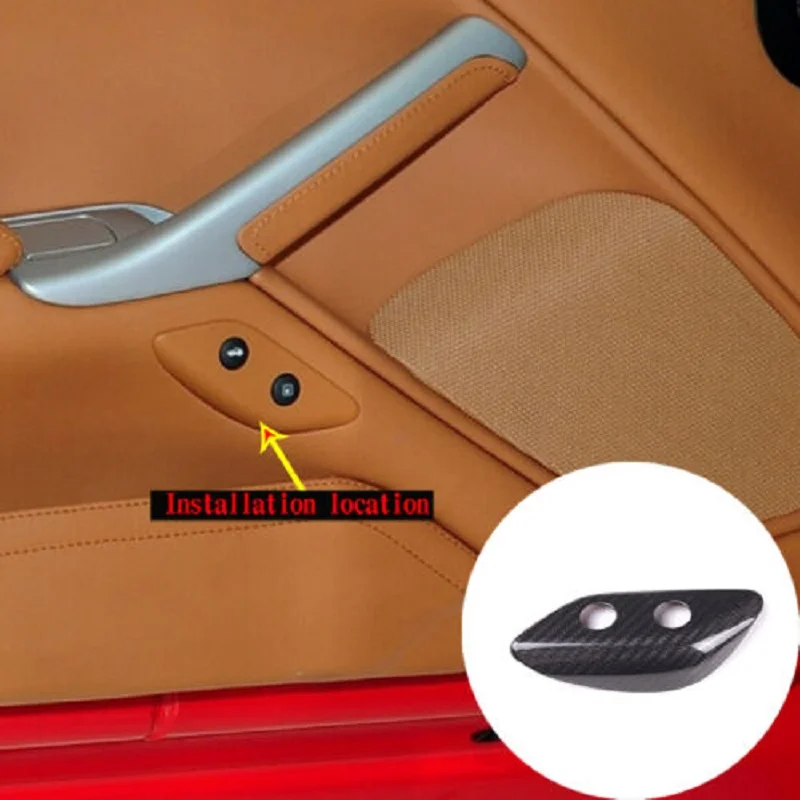 

Real Carbon Fiber Car Fuel Tank Switch Button Frame Cover Fit For Ferrari F12 Berlinetta 2013-2017