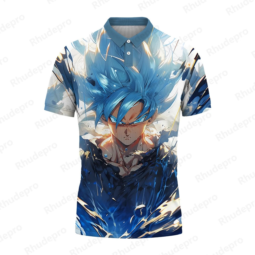 

Мужская одежда 2024 японское аниме Goku 5XL подарок Новинка рубашка поло в стиле Харадзюку трендовые топы одежда Детская мода оверсайз