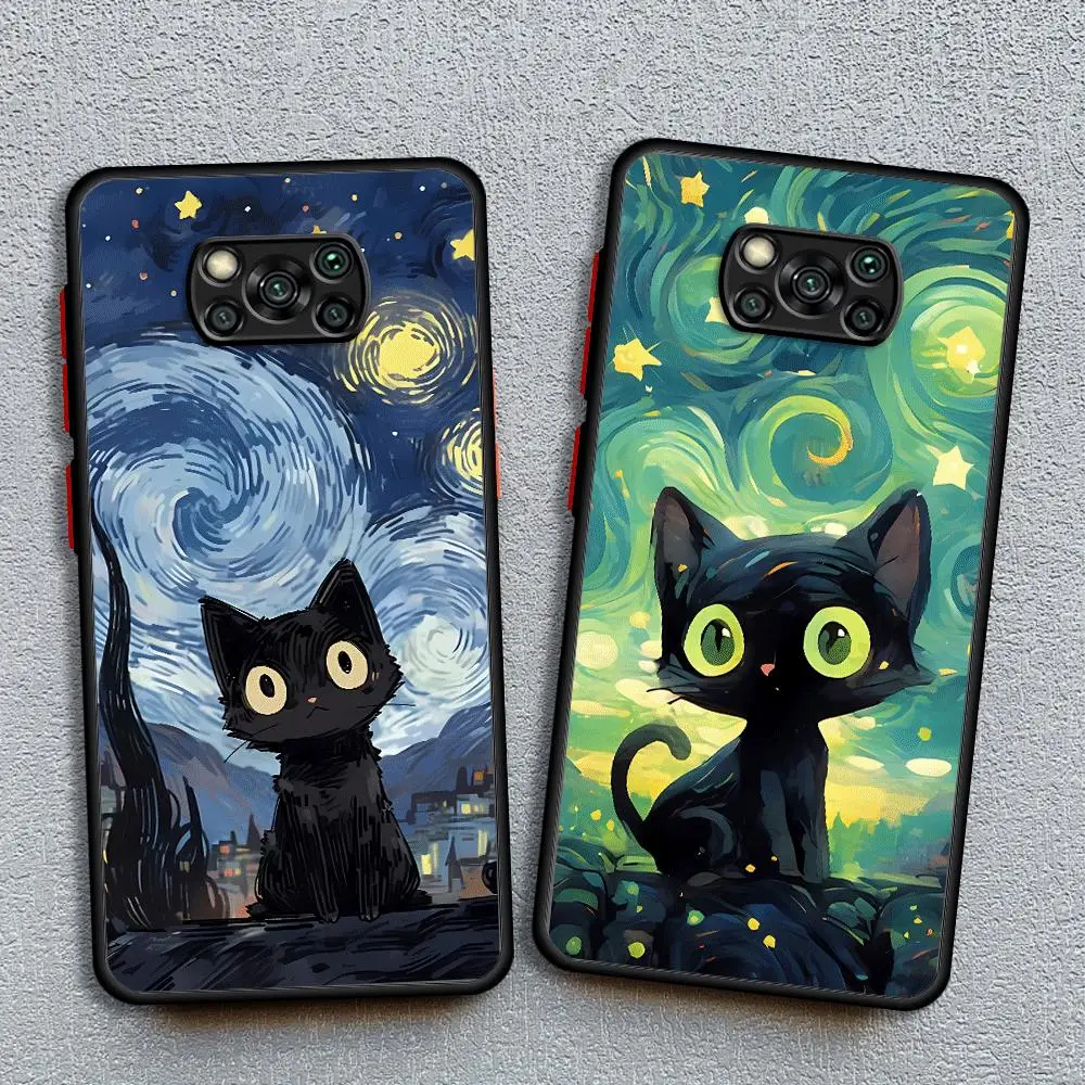 Starry Sky Cat Art Phone Case