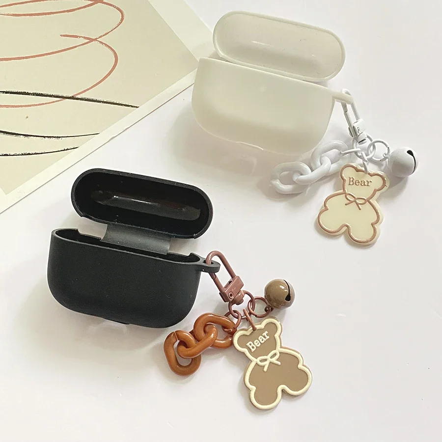 fundas AirPods Pro 3 Case airpod 4 Korean flower Cute Peach Pendant headphone case Air pod Pro2 Earphone Cover airpod3 earphone case airpods case cover headphone cover