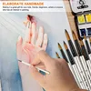 12pcs Premium Round Point Paint Brushes Set Soft Nylon Tips Paintbrush For Watercolor Oil Acrylic Face Body Crafts Rock Painting 5
