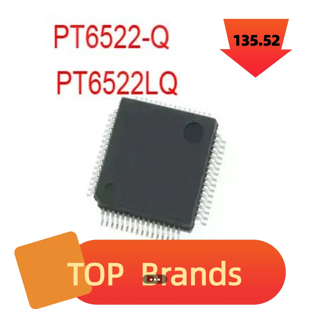 

5pcs PT6522-Q QFP64 PT6522LQ LQFP64 LCDDisplay Driver nstrument/black screen power chip IC module 100% new IC Chipset Original