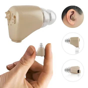 Mini amplificatore audio in-ear ricaricabile Dispositivo per apparecchi acustici auricolare wireless con strumento per ricevitore auricolare a batteria per non udenti