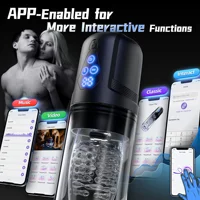 KUSHOR 3-in-1 männlicher Masturbator, Sexspielzeug mit App-Steuerung, realistische Blowjob-Maschine, 9 stoßender rotierender und vibrierender männlicher Stroker 4