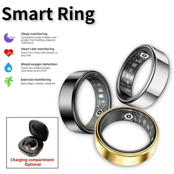 Smart Rings Steps Heart Rate Blood Oxygen Saturation Sleep Distance Calories IP68 Smart Ring Waterproof Multi-sport Mode Tracker 1