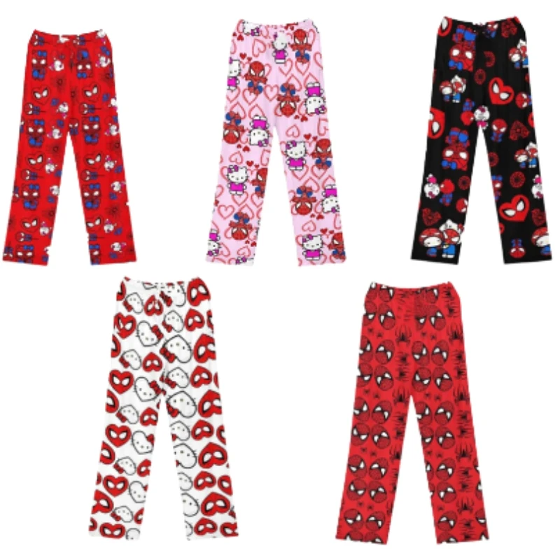 

Summertime Sanrio Anime Hello Kitty Pajama Pants Spring Autumn Kawaii Y2K Casual Loose Indoor Air-Conditioned Pants Girls Gift