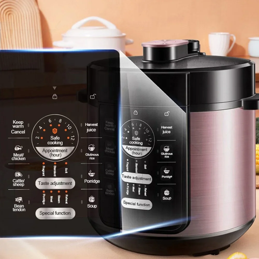 Safety Protection System Auto 5 Liter Kitchen Electric Pressure Cooker 6