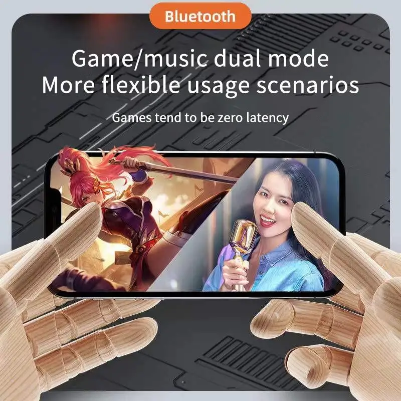 VAORLO 비즈니스 블루투스 5.2 핸즈프리 무선 헤드폰, 디지털 디스플레이 버튼 터치, 하이파이 베이스 이어버드, 마이크 포함