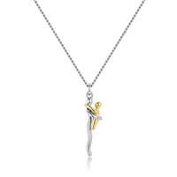 Collier bicolore 2025 avec pendentif détachable Mère et Enfant, bijoux DIY pour occasions spéciales en famille 4