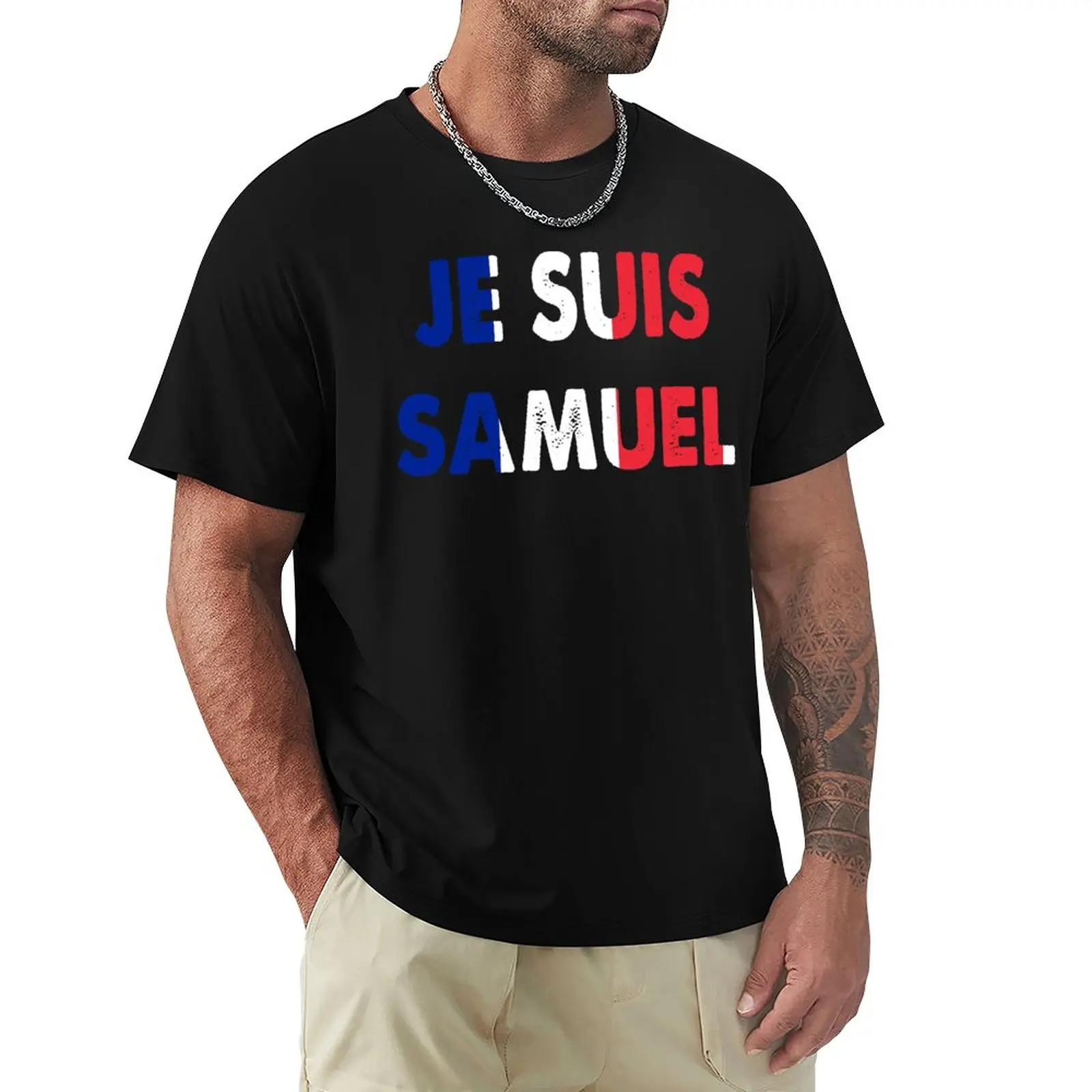 

JE SUIS SAMUEL FRENCH FLAG T-Shirt cute tops shirts graphic tees new edition designer t shirt men