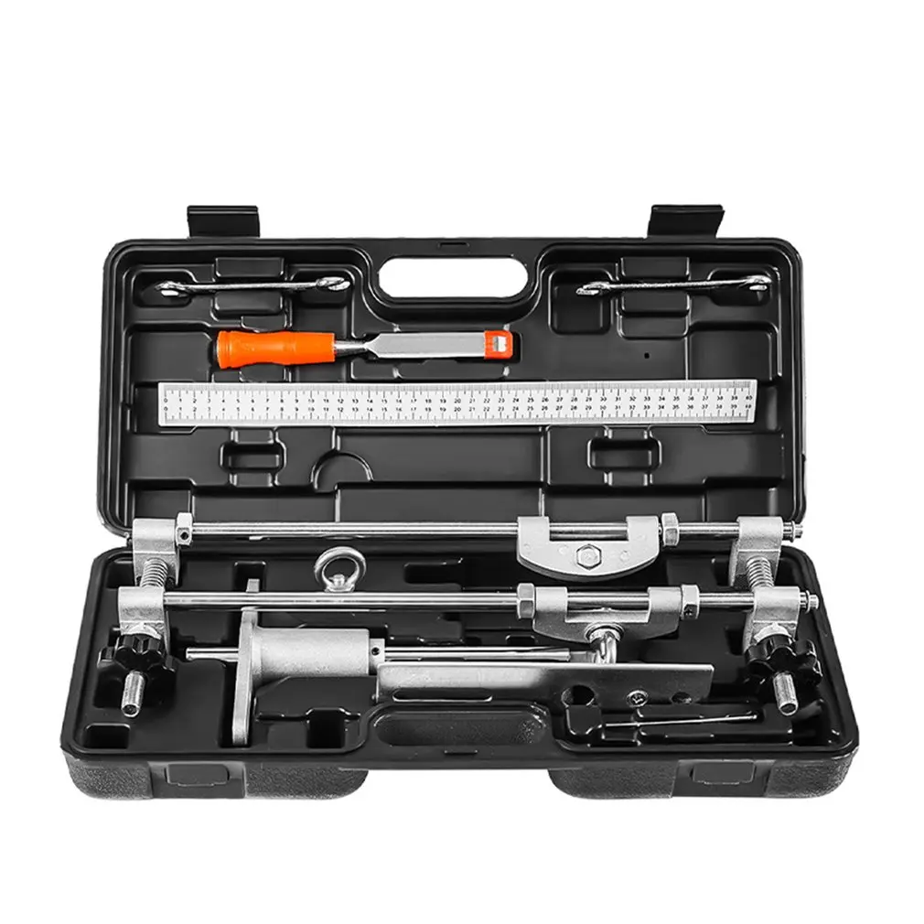 Door Lock Mortiser Kit Professional Locksmith Woodworking Hole Saw Opener Installation Mortising Jig Tool Maintenance Set huk pliers removal door locks locksmith picks decoder tool for civil lock huk panel removal pliers