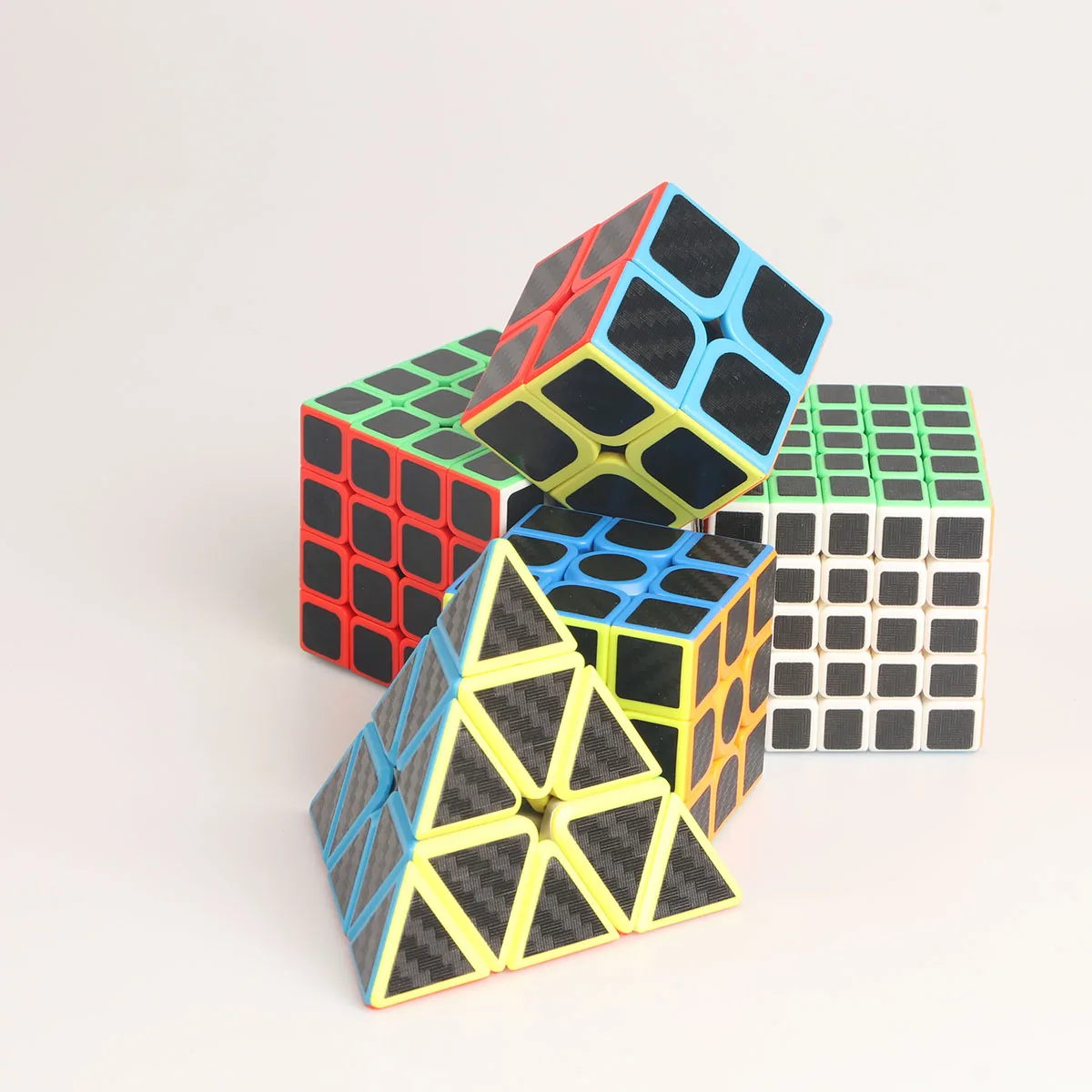 puzzle toys Carbon fiber stickers 2x2 3x3 4x4 5x5 Pyramid professional speed fun education fingertip pressure reducing