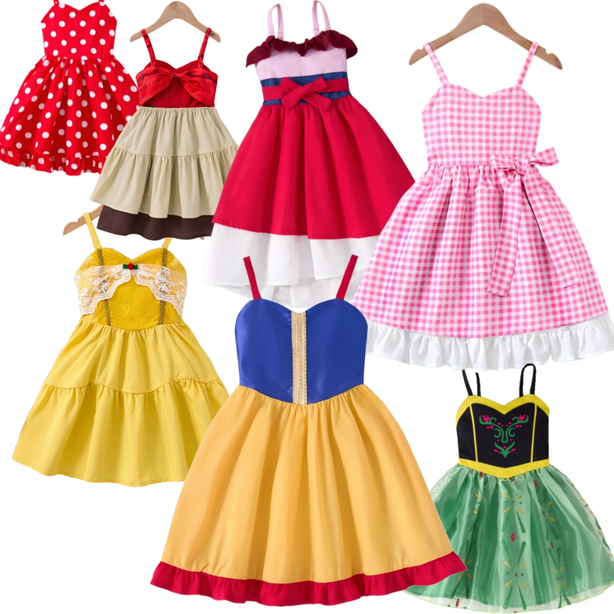 2025 Summer Children's Casual Skirt Princess Costume Moana Girls Dress Princess Cosplay Clothing Girls Carnival Costume Outdoor 1