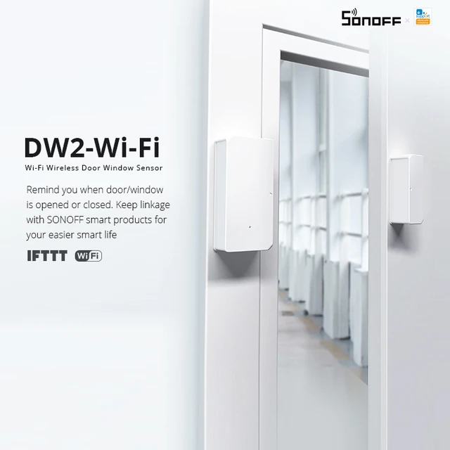 SONOFF DW2 Wifi Wireless Door Window Sensor Smart Home Security System Home Kits Detector Via Ewelink App Notification Alerts 2